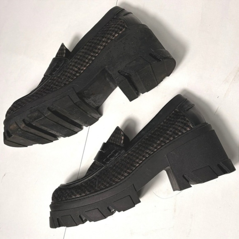 Steve Madden Beth Platform Chunky Loafers Size 11 Plaid Academia Preppy 90s Y2K - Picture 5 of 10